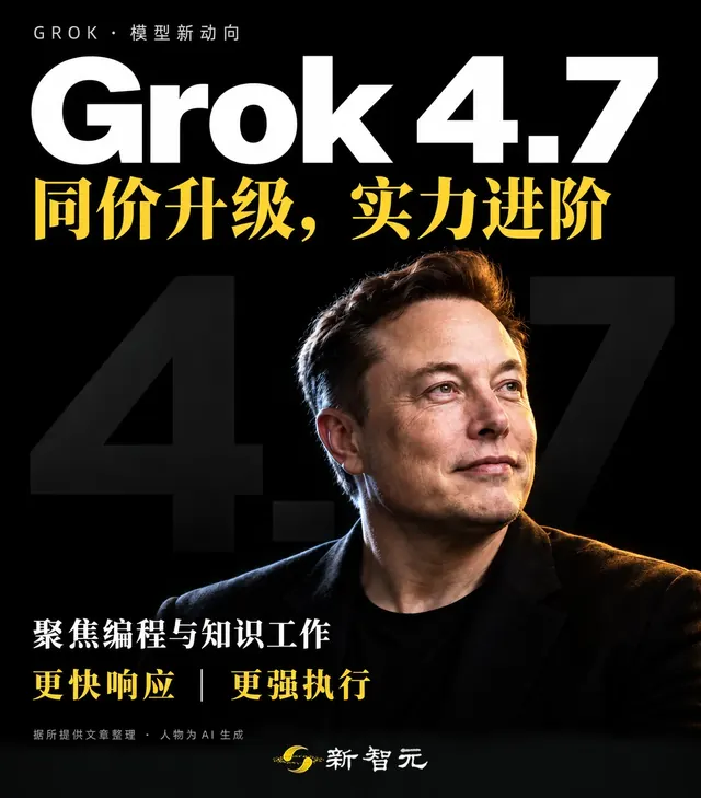 Grok 4.7上线，全球第三！马斯克：4.8也训完了