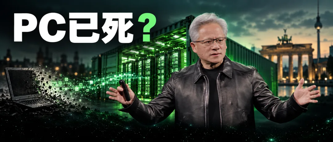黄仁勋柏林演讲：AI 算力十年暴涨百万倍，PC 转型为个人智能体
