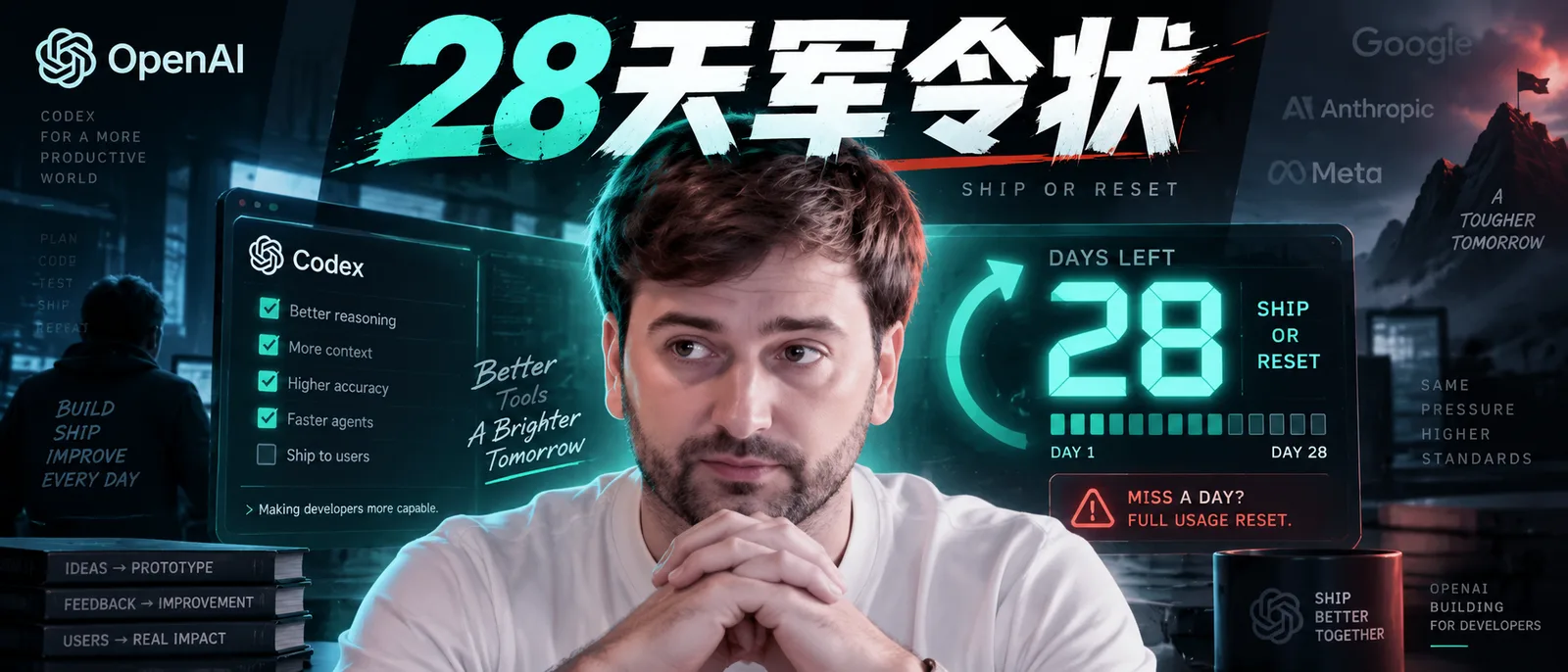 OpenAI启动28天改进计划:未达目标将重置用户额度